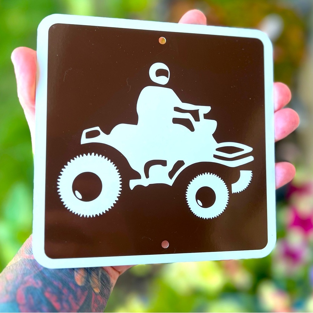 Off-Road 4x4 ATV Metal Sign 6”x6”